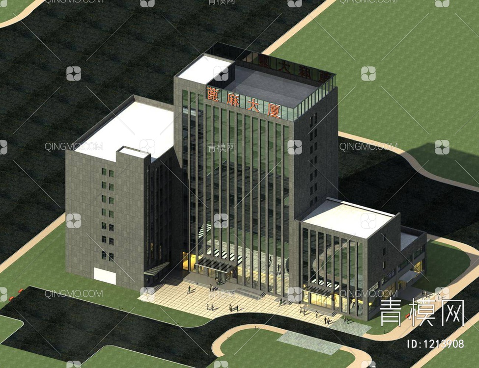 高层办公楼大厦3D模型下载【ID:1213908】