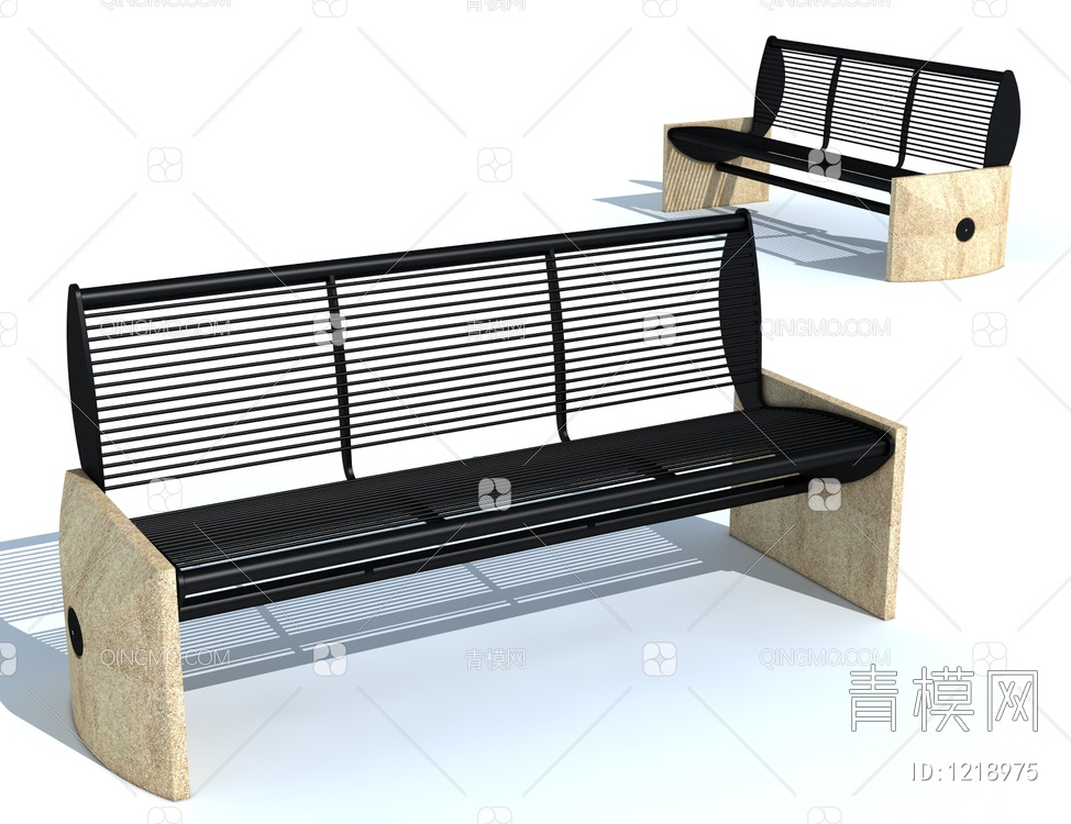 公园座椅 户外座椅 景观3D模型下载【ID:1218975】