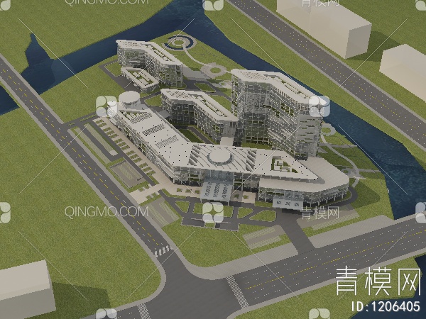 绍兴医院 医院3D模型下载【ID:1206405】