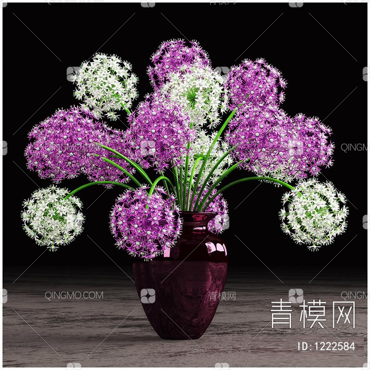 植物花瓶3D模型下载【ID:1222584】