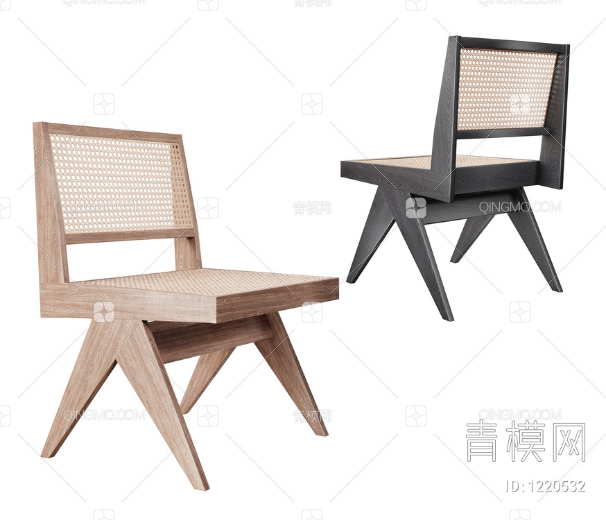 竹编单椅3D模型下载【ID:1220532】