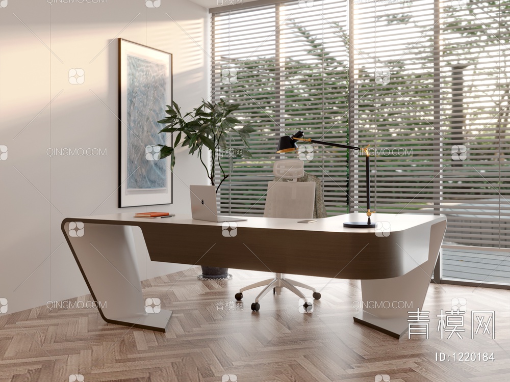 办公桌椅3D模型下载【ID:1220184】