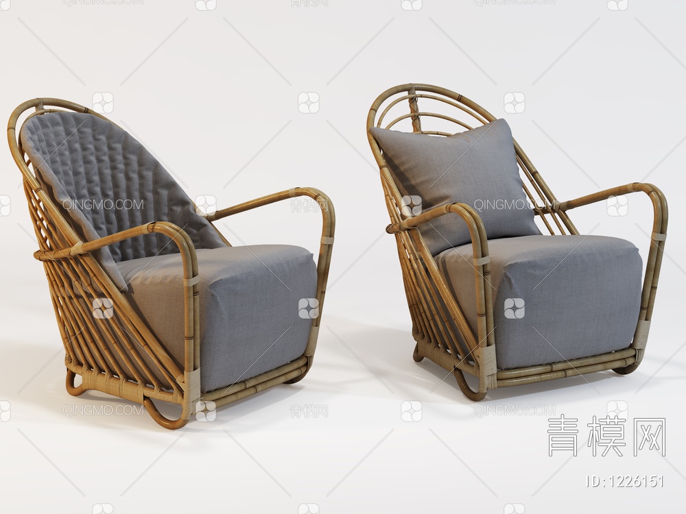 户外休闲椅子3D模型下载【ID:1226151】