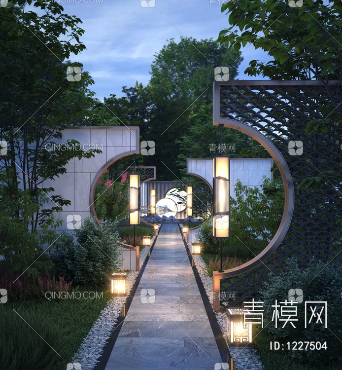 庭院景观3D模型下载【ID:1227504】