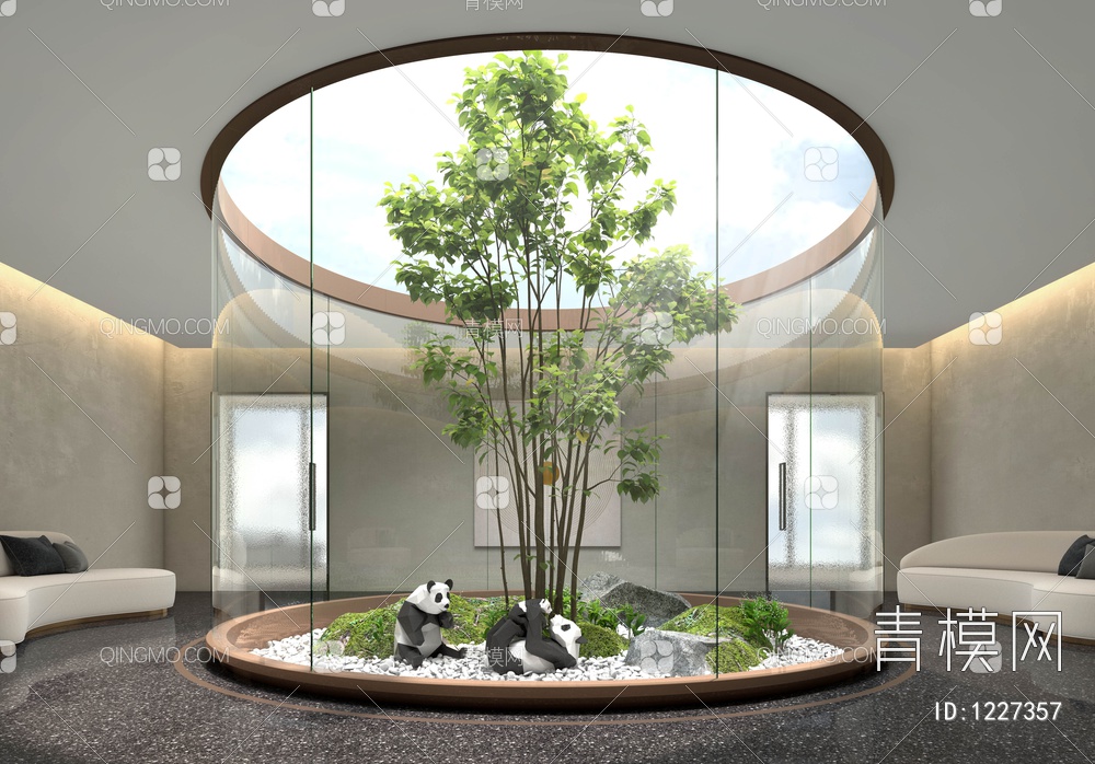 室内天井植物堆3D模型下载【ID:1227357】