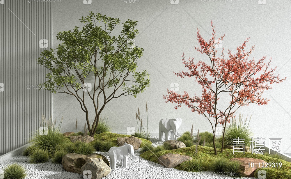 植物景观造景3D模型下载【ID:1229319】