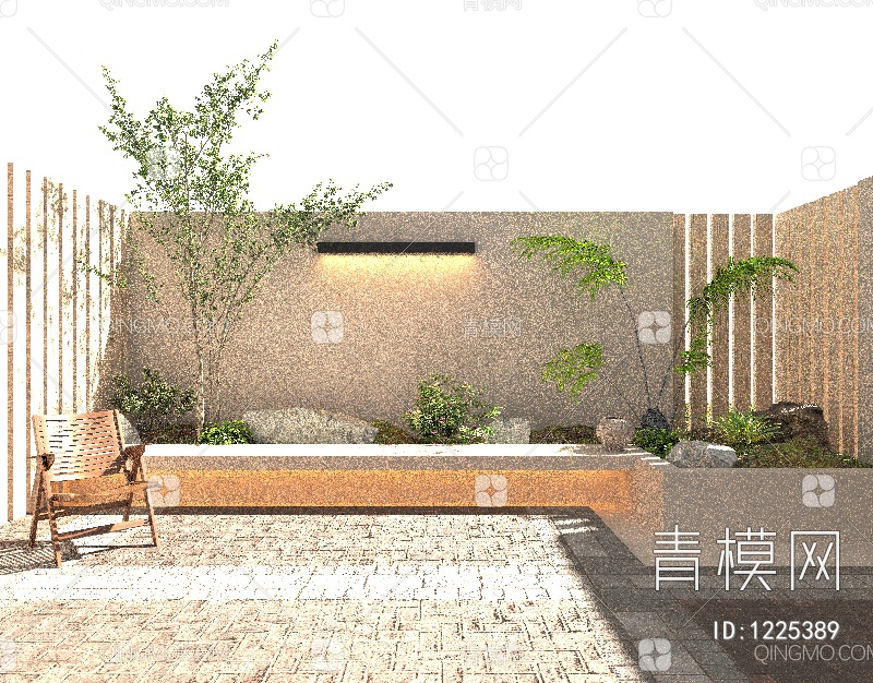 庭院景观3D模型下载【ID:1225389】