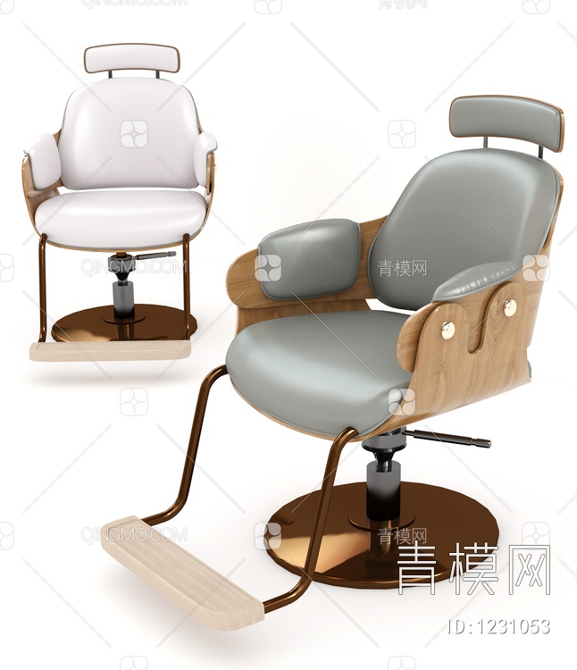 理发椅3D模型下载【ID:1231053】