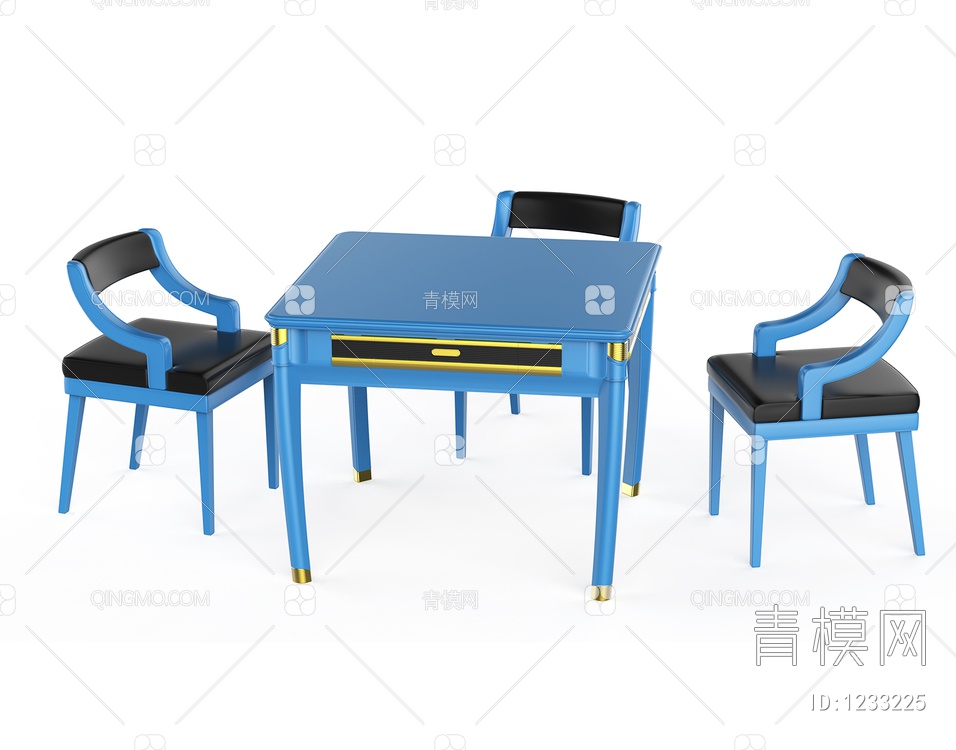 麻将机餐桌3D模型下载【ID:1233225】