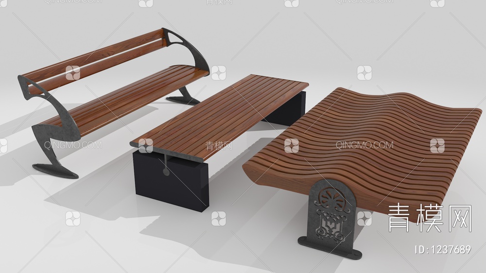 公园椅子 公共椅 椅3D模型下载【ID:1237689】