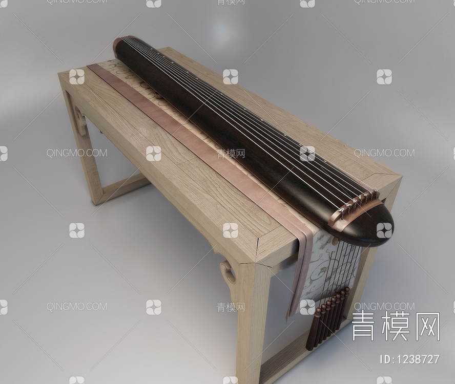 古琴_混沌式古琴3D模型下载【ID:1238727】