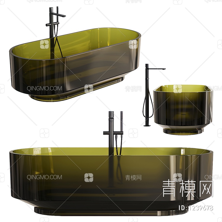 浴缸 浴盆3D模型下载【ID:1239678】