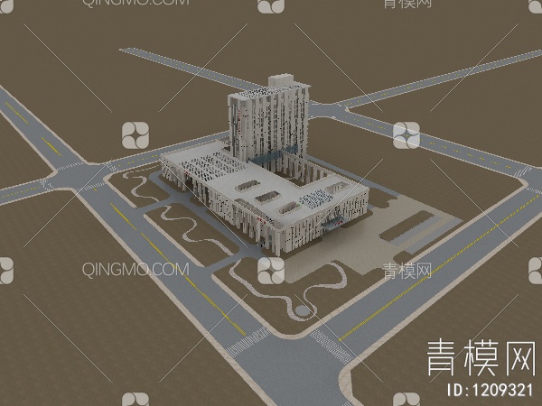 医院 庆阳妇幼保健院3D模型下载【ID:1209321】