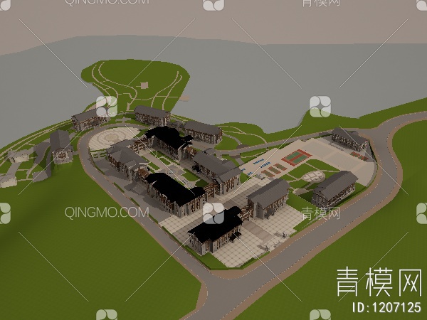 度假村 度假山庄3D模型下载【ID:1207125】