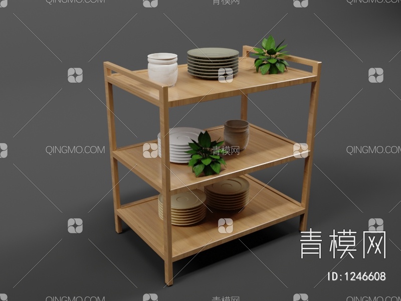 备餐柜3D模型下载【ID:1246608】