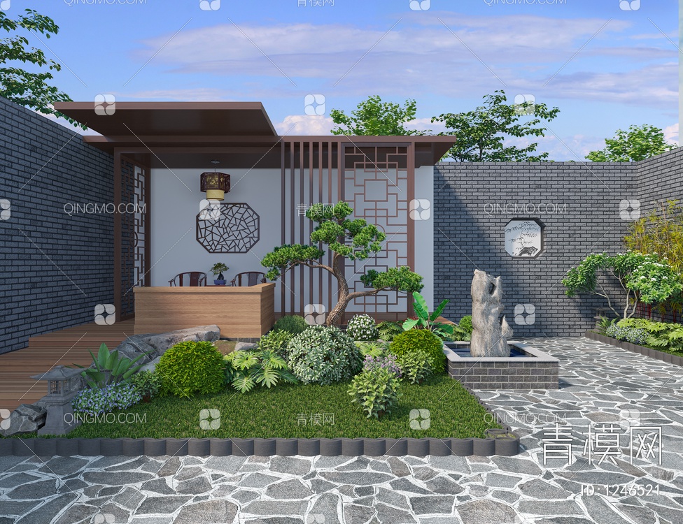 居家庭院3D模型下载【ID:1246521】