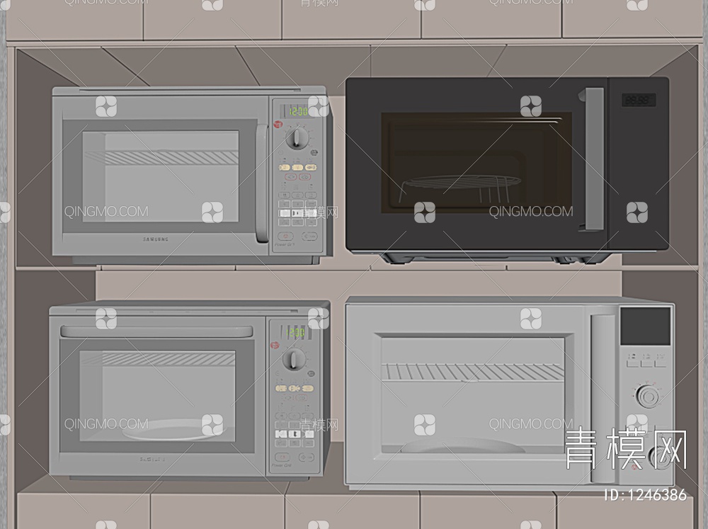 微波炉SU模型下载【ID:1246386】