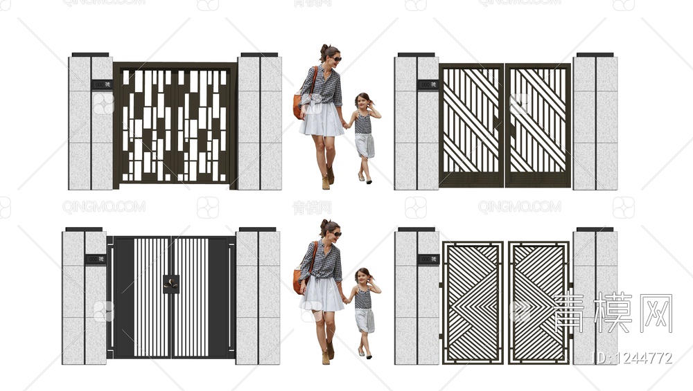 庭院门SU模型下载【ID:1244772】