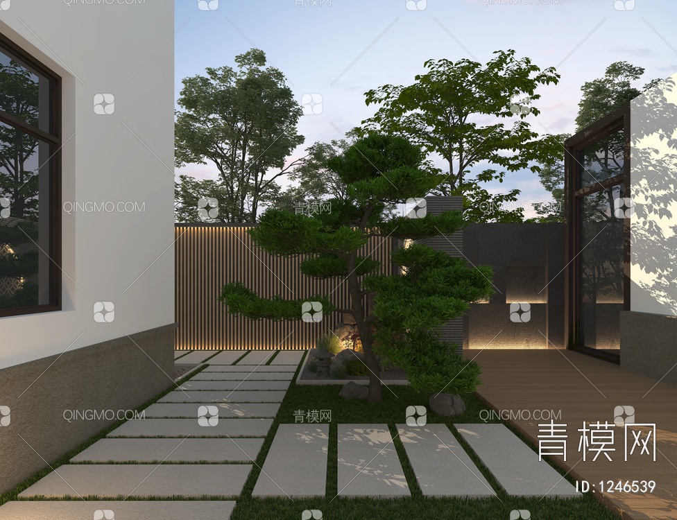 庭院景观3D模型下载【ID:1246539】