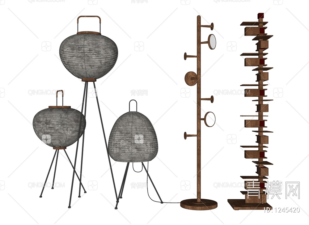 落地灯SU模型下载【ID:1245420】