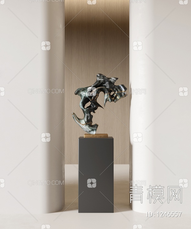 太湖石 雕塑3D模型下载【ID:1246557】