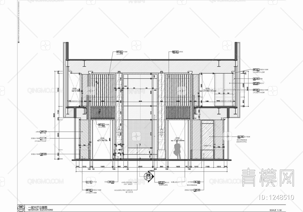 2500㎡售楼处+办公区+休闲会所CAD施工图 销售中心 营销中心 办公室 休闲会所 健身 游泳【ID:1248510】