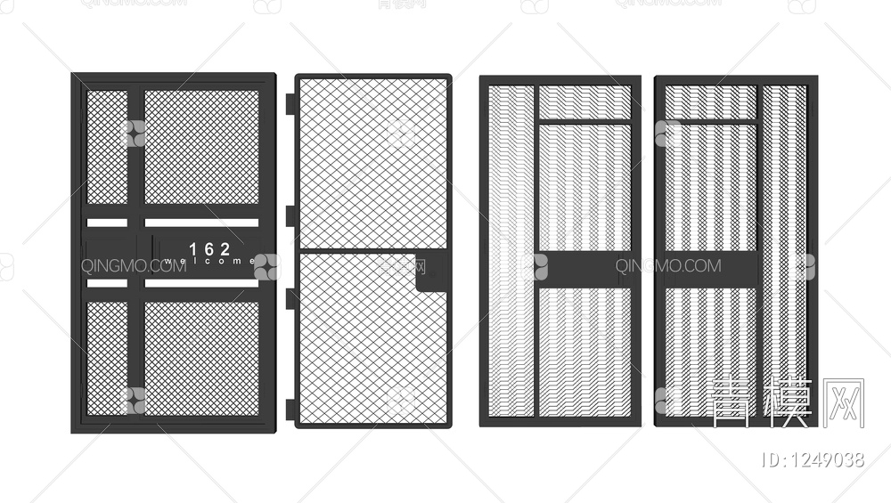 金属网门SU模型下载【ID:1249038】
