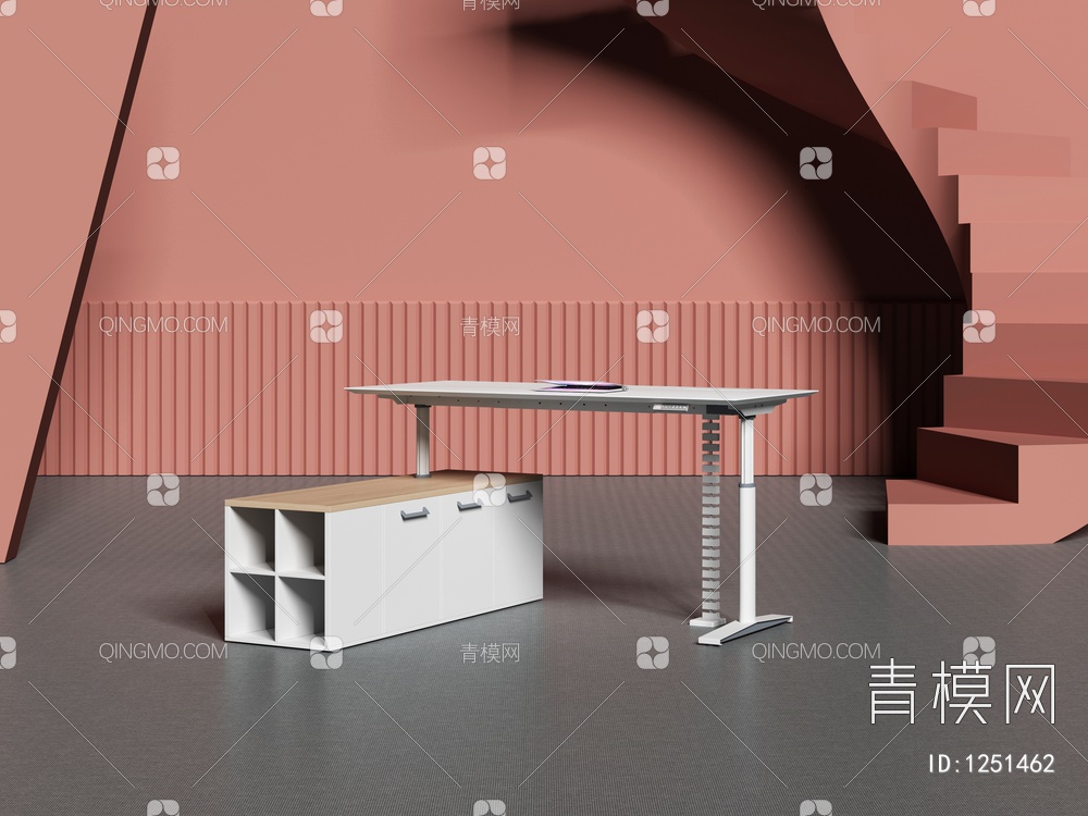 办公主管桌3D模型下载【ID:1251462】