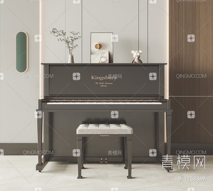钢琴3D模型下载【ID:1253349】