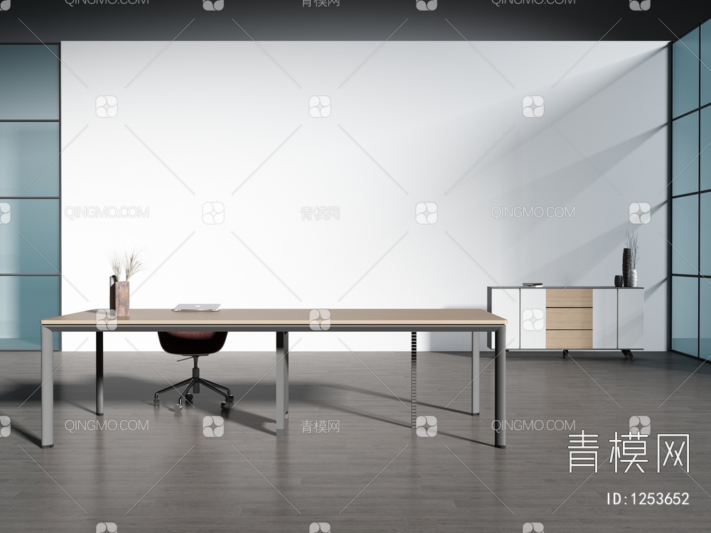 办公会议桌3D模型下载【ID:1253652】