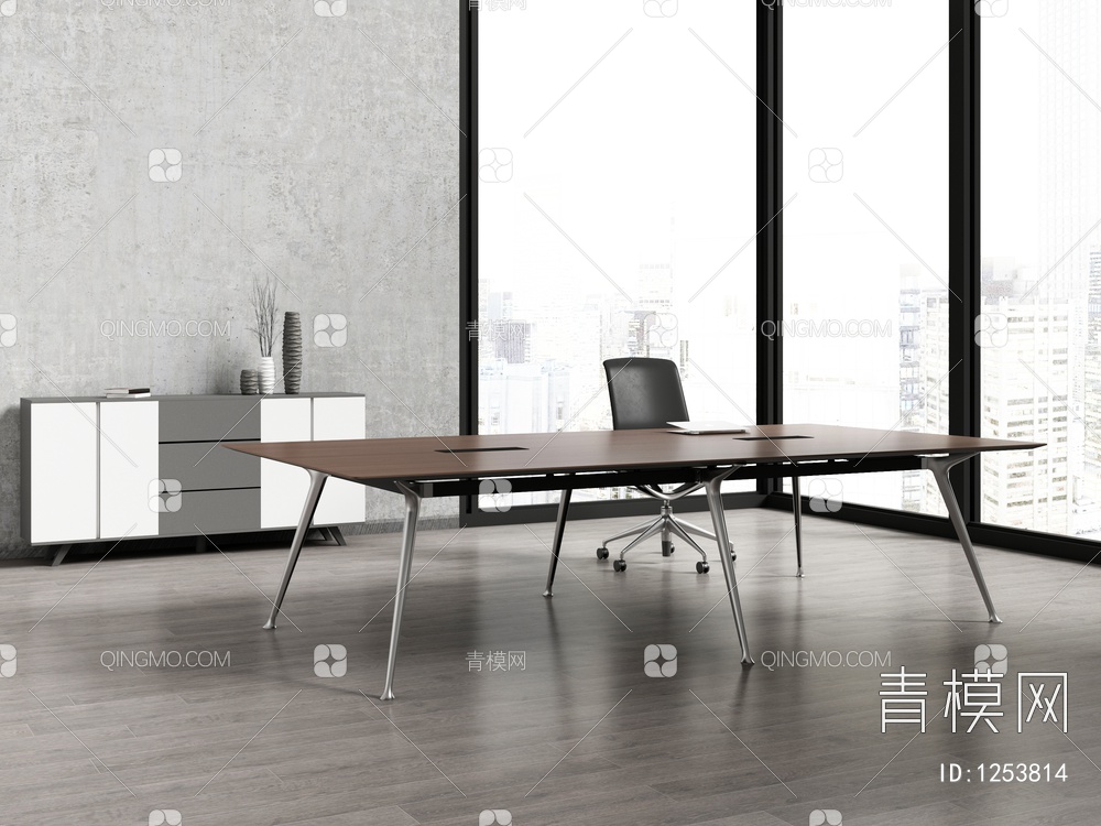 办公会议桌3D模型下载【ID:1253814】