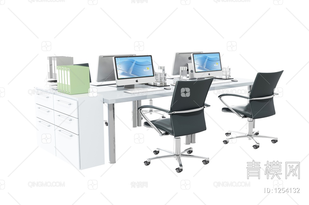 办公桌椅组合3D模型下载【ID:1254132】