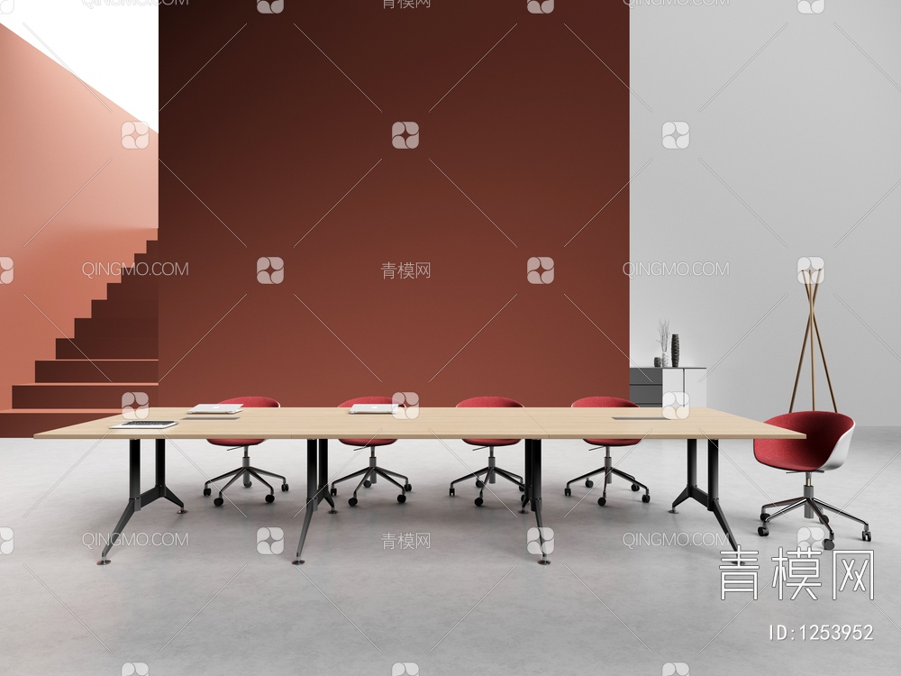 办公会议桌3D模型下载【ID:1253952】