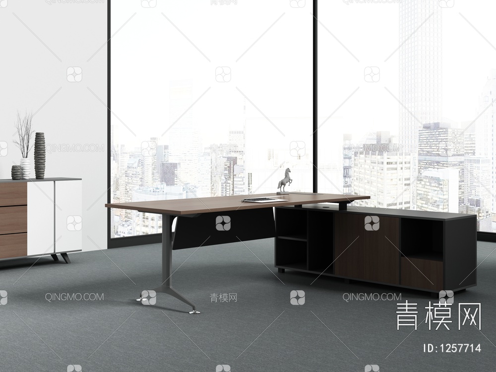 办公主管桌3D模型下载【ID:1257714】