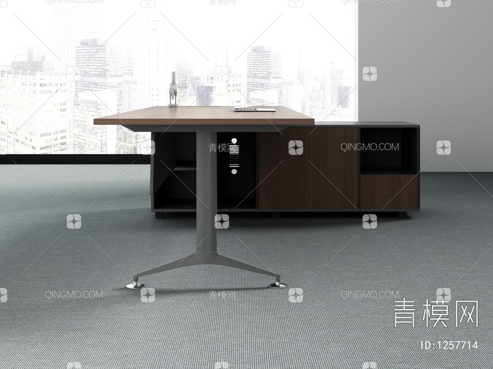 办公主管桌3D模型下载【ID:1257714】