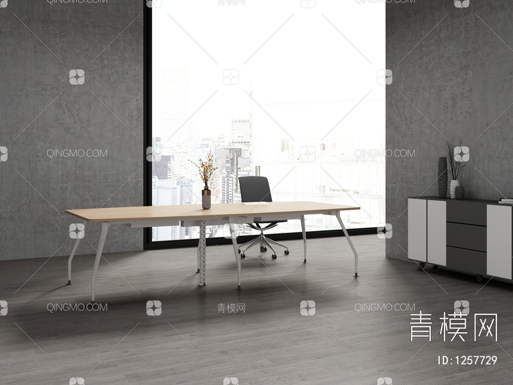 办公会议桌3D模型下载【ID:1257729】