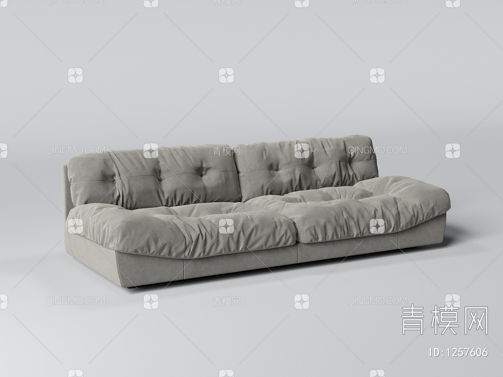 软包沙发3D模型下载【ID:1257606】