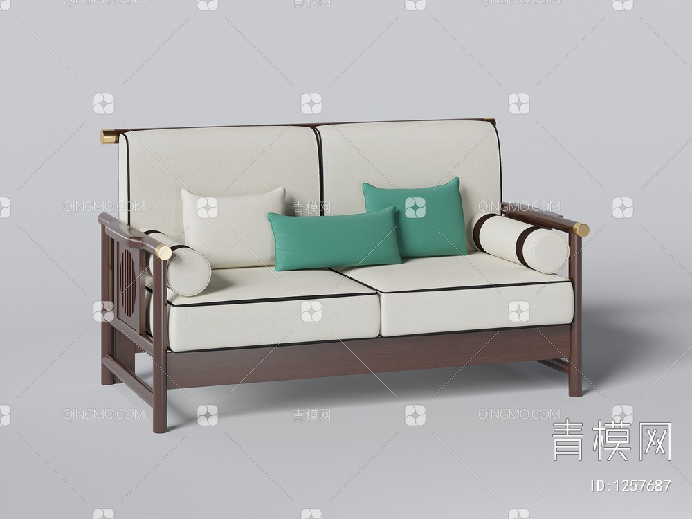 双人沙发3D模型下载【ID:1257687】