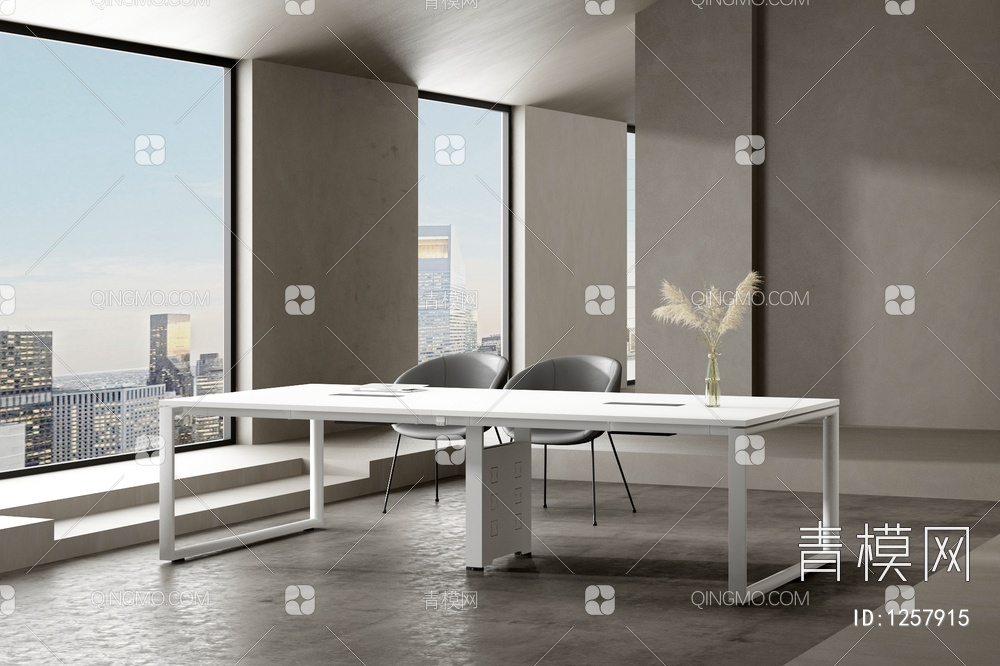 办公会议桌3D模型下载【ID:1257915】