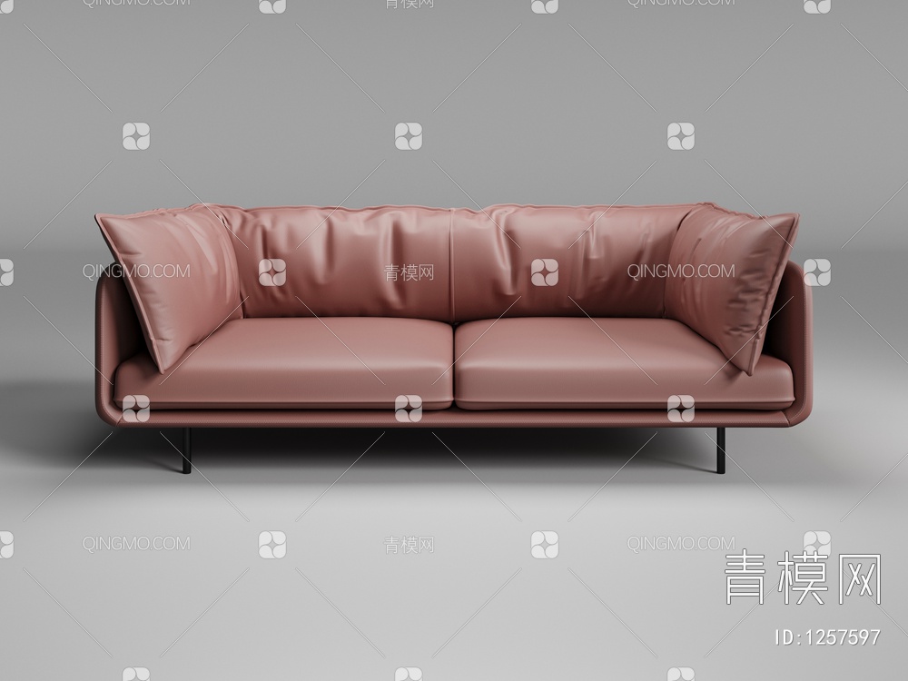 软包沙发3D模型下载【ID:1257597】