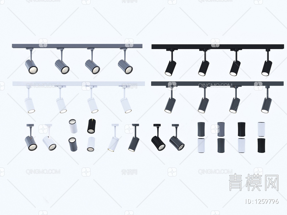 筒灯射灯SU模型下载【ID:1259796】
