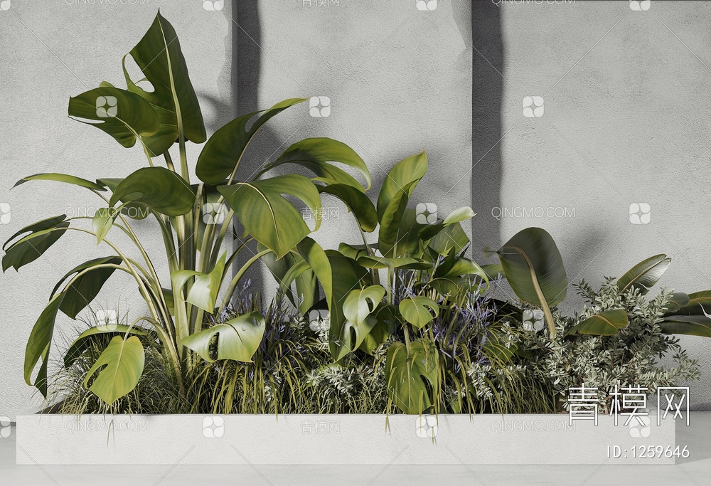 植物堆3D模型下载【ID:1259646】