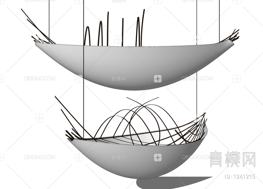 装饰吊灯SU模型下载【ID:1261215】