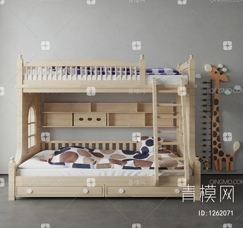 儿童上下床3D模型下载【ID:1262071】