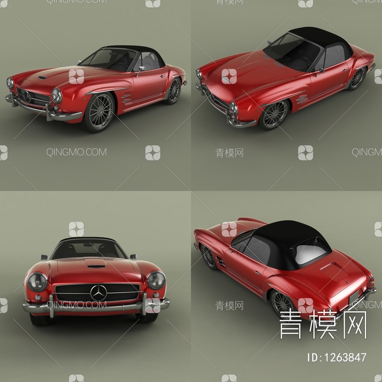 奔驰玩具车3D模型下载【ID:1263847】