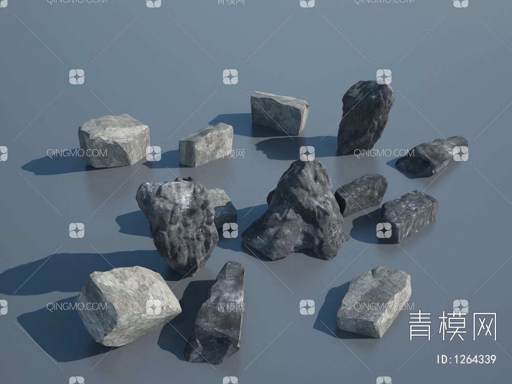 石头 庭院石头 园林景石3D模型下载【ID:1264339】