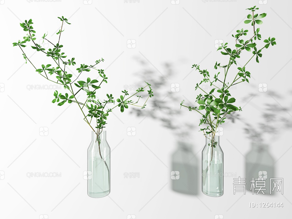 植物盆栽3D模型下载【ID:1264144】