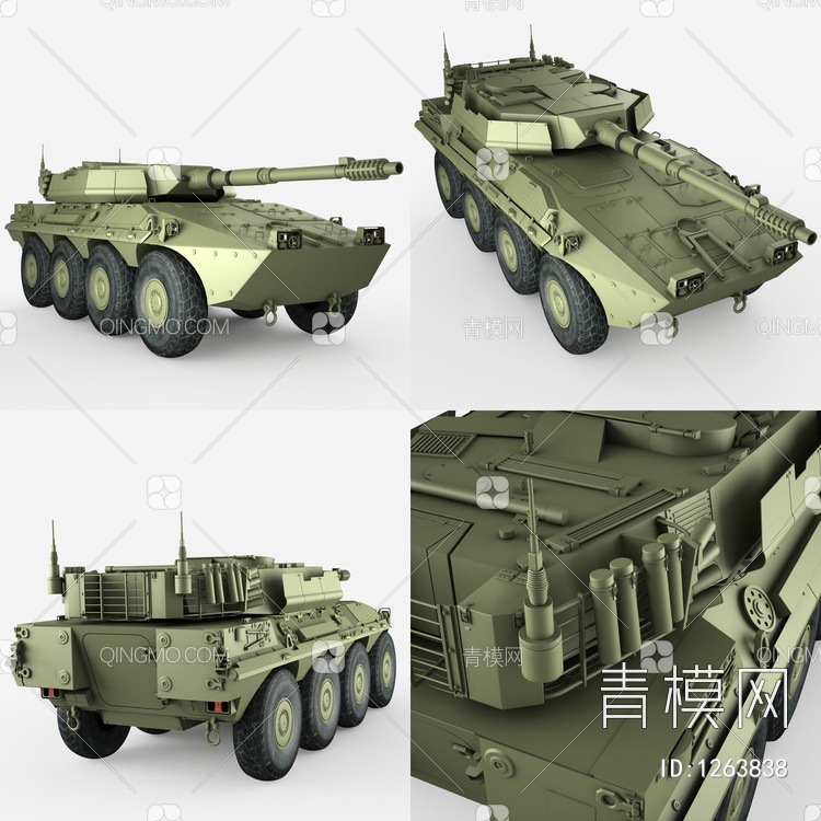 玩具 军事坦克车3D模型下载【ID:1263838】