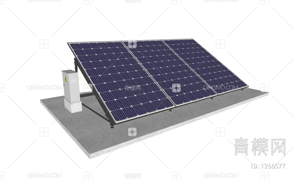 太阳能板SU模型下载【ID:1266577】