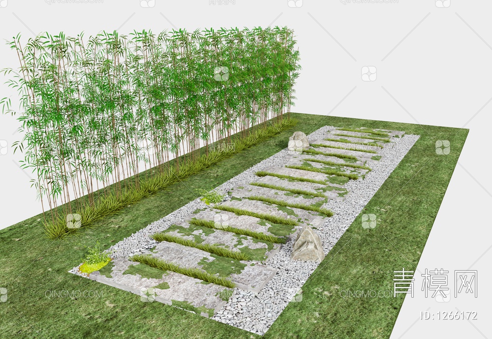 园林景观踏步3D模型下载【ID:1266172】